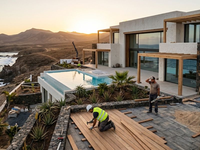 Construcción de chalets en Fuerteventura